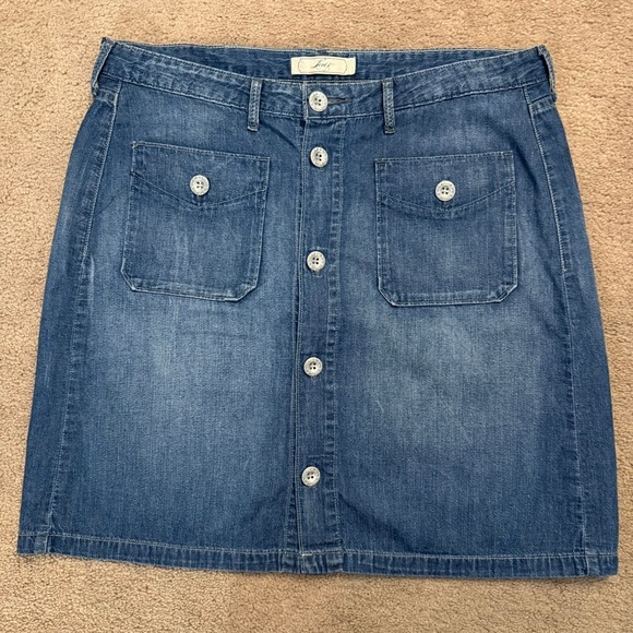 Levi's Dresses & Skirts - Levi's Red Tab Women's Jean Skirt Button Front‎ Denim Mini Skirt Accent Buttons